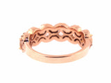 5Ct Round Cut Peach Morganite Diamond Halo Wedding Band Ring 14K Rose Gold Over