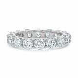 7Ct Round Cut Diamond Iced Full Eternity Wedding Band Ring 14K White Gold Finish