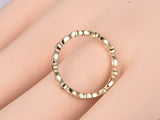 1ct Round Blue Sapphire Full Eternity Stackable Wedding Band 14k RoseGold Finish