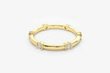 1ct Wedding Ring Band Round Cut Diamond Bezel Set Stacking 14k YellowGold Finish