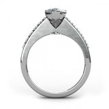 2ct Pear Cut Diamond Accent Solitaire Engagement Ring 14k White Gold Finish New