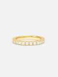 0.9ct Wedding Ring Band Round Cut Diamond Full Eternity 14k Yellow Gold Finish