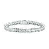 25Ct Baguette Cut Diamond Cocktail Women Tennis Bracelet 14K White Gold Finish