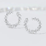 2.5ct Multi Shape Simulated Diamond Open Hoop Earrings 14k Yellow Gold Plated