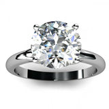 1.4ct Round Cut Diamond Stylish Solitaire Engagement Ring 14k White Gold Finish