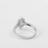 2.2ct Marquise Cut Diamond Floral Halo Engagement Ring 14k White Gold Finish