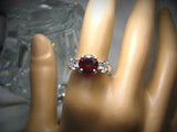 2.5ct Round Cut Pink Ruby Diamond Trilogy Engagement Ring 14k White Gold Finish