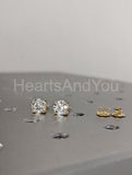 1.2ct Round Cut Moissanite Solitaire Stud Earrings Women 14k Yellow Gold Plated