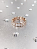 2ct Baguette Simulated Diamond Full Eternity Wedding Band 14k Rose Gold Plated