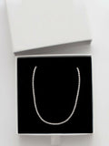 25Ct Round Cut VVS1/D Diamond Tennis Necklace 14K White Gold Finish