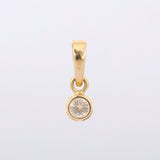 1ct Diamond Pendant Round Cut Solitaire Minimalist 14k Yellow Gold Over NO CHAIN