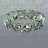 2.1ct Heart Cut Simulated Diamond Eternity Wedding Band 14k White Gold Plated