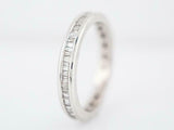 1ct Tapered Baguette Cut Diamond Channel Set Eternity Band 14k White Gold Finish