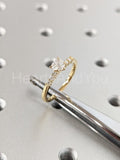 1ct Heart Simulated Diamond Solitaire with Accents Ring 14k Yellow Gold Plated