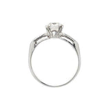 2ct Round Cut Diamond Engagement Ring Solitaire 18k White Gold Over with Accents