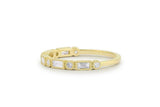 Anniversary Wedding Band 0.7ct Baguette Cut VVS1D Diamond 14k Yellow Gold Finish