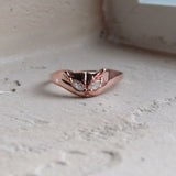 0.5ct Marquise Cut Diamond Cat Kitty Eyes Engagement Ring 14k Rose Gold Finish