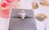 4Ct Oval Cut Diamond Vintage Crown Art Deco Engagement Ring 14K White Gold Over