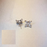 2ct Marquise Cut VVS1D Diamond Star Shaped Stud Earrings 14k White Gold Finish