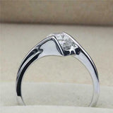 1Ct Round Cut Diamond Unique Swirl Twist Engagement Ring 14K White Gold Finish