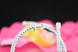 Inside Out Hoop Earrings 1.2ct Round Cut VVS1D Diamond 14k White Gold Finish