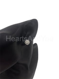 1ct Round Cut Moissanite Halo Cluster Stud Earrings Women 14k White Gold Plated