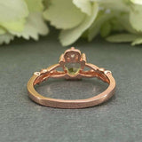 1ct Heart Cut Peach Morganite Claddagh Design Engagement Ring 14k Rose Gold Over