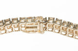 10Ct Round Cut VVS1D Two Row Design Tennis Bracelet 14K Yellow Gold Finish