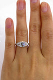 2Ct Asscher Cut VVS1/D Diamond Vintage Engagement Ring 14K White Gold Finish