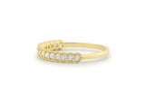 1.4ct Wedding Band Round Cut Diamond Milgrain Stackable 14k Yellow Gold Finish