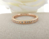 1ct Round Cut Diamond Full Eternity Channel Set Wedding Band 14k RoseGold Finish