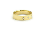 Star Wide Full Eternity Wedding Band 0.7ct Round Cut Diamond 14k YellowGold Over