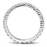 3Ct Round Cut Diamond Full Eternity Dainty Wedding Band 14K White Gold Finish