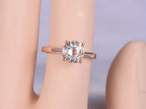 0.5ct Round Cut Peach Morganite Solitaire Engagement Ring 18k Rose Gold Finish