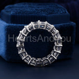 2ct Asscher Simulated Diamond Full Eternity Wedding Band 14k White Gold Plated