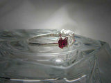 1.2ct Round Cut Pink Ruby 5 Stone Stackable Wedding Band Ring 14k WhiteGold Over