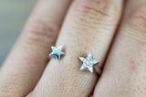 0.5ct Round Cut VVS1D Diamond Open Star Engagement Ring 14k White Gold Finish