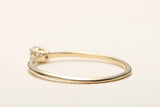 Petite Solitaire with Accents Ring 1ct Round Cut Diamond 14k Yellow Gold Finish