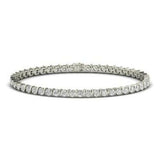 15Ct Round Cut Diamond Unique Wave Design Tennis Bracelet 18K White Gold Finish