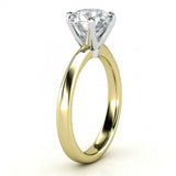 1ct Round Cut VVS1D Diamond Classic Solitaire Engagement Ring 14k Gold Finish