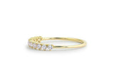 Stackable Half Eternity Wedding Band 1ct Round Cut Diamond 14k Yellow Gold Over