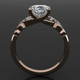 Vintage Style Engagement Ring 2.1ct Oval Cut VVS1D Diamond 14k Rose Gold Finish