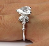 4Ct Heart Marquise Cut Diamond Art Deco Engagement Ring 14K White Gold Finish