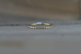 0.7ct Baguette Cut Diamond Wedding Band 14k Yellow Gold Finish Dainty Minimalist