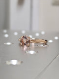 1ct Round Cut Simulated Peach Morganite Solitaire Ring 14k Yellow Gold Plated