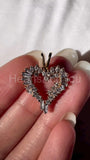 1ct Round Cut Moissanite Open Heart Valentine Pendant 14k Yellow Gold Plated