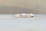 1.2ct Round Cut Diamond Wedding Band Stackable Half Eternity 18k YellowGold Over