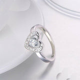 2.5ct Round Cut Diamond Engagement Ring 14k WhiteGold Over Heart Shape Solitaire