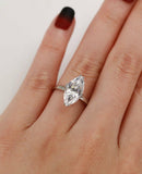 2ct Marquise Cut Diamond Solitaire Engagement Propose Ring 14k White Gold Finish