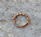 1ct Marquise Cut Diamond Half Eternity Wedding Ring Band 14k Rose Gold Finish